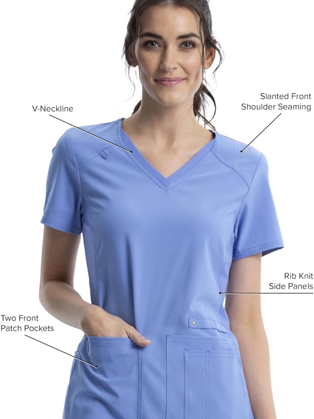 Bundle of Cherokee iFlex Scrub tops- 8 tops! - Picture 6 of 6